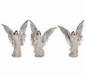 Angels Set of 3 Silver Gold Small