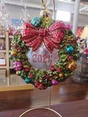 Ornament Wreath Glass Dated