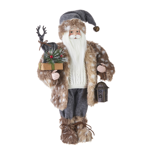 Santa With Fur Jacket Standing