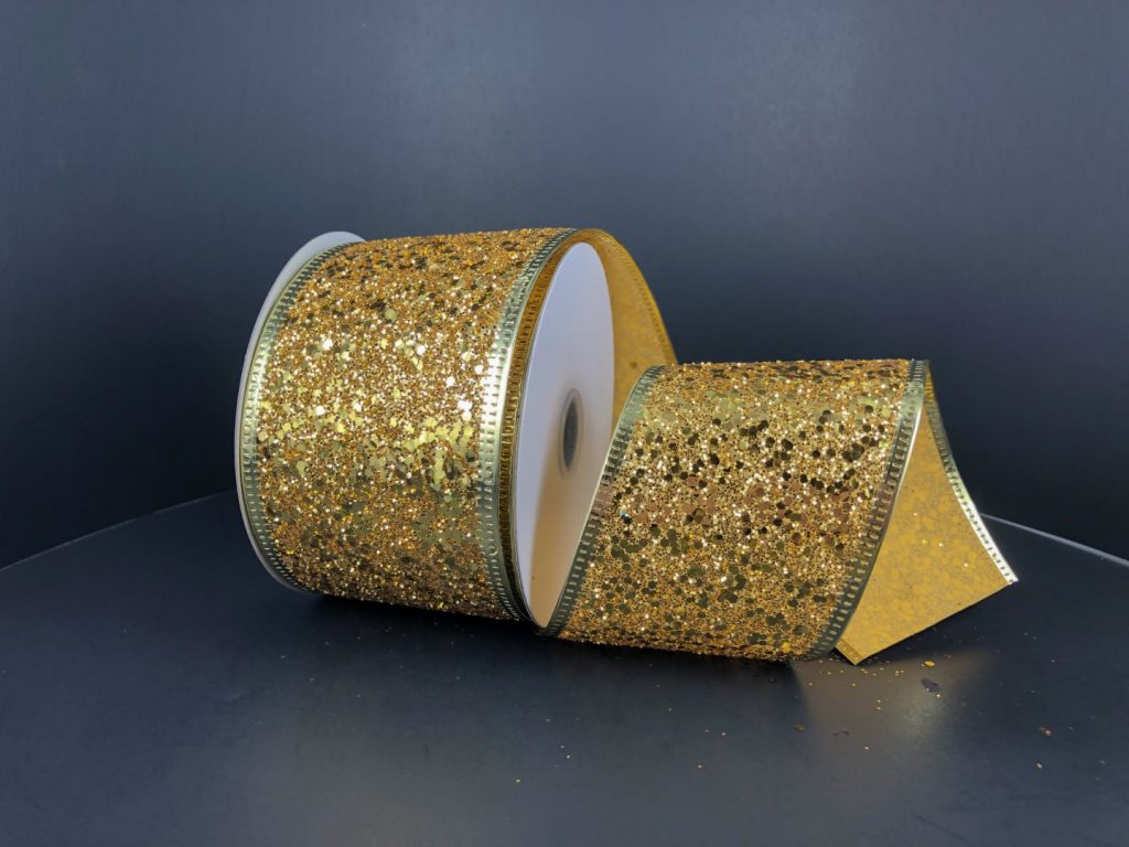 Ribbon gold and super glitter