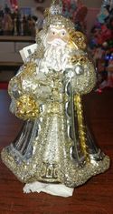 Ornament Antique Silver/Gold Santa