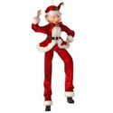 Elf Red White Poseable