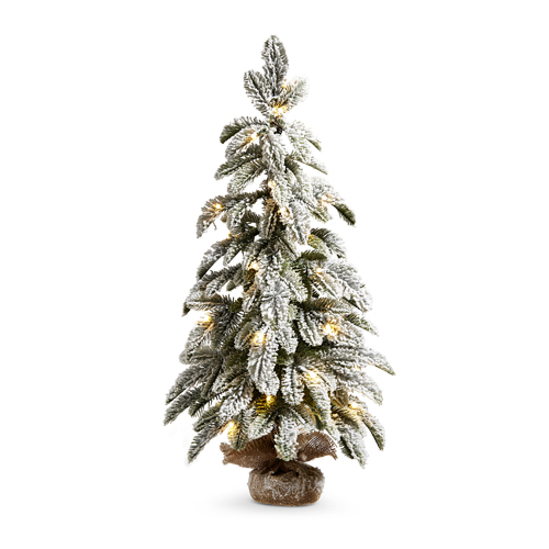 Pine Tree Flocked Lighted