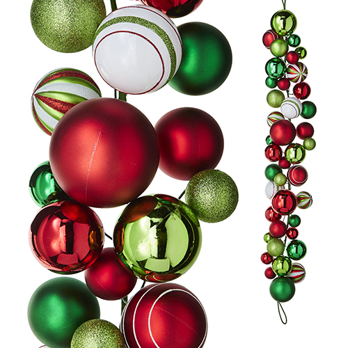 Garland Red Green White Ball