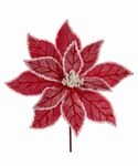 Poinsettia Red Frosted Velvet