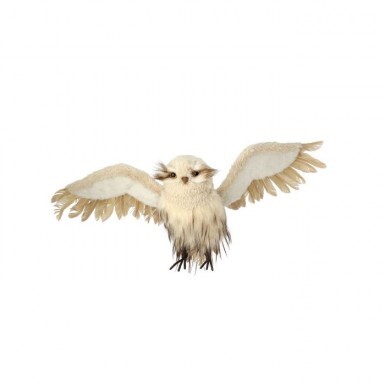 Ornament Owl Flying Cream Color