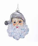 Ornament Santa Glass Silver