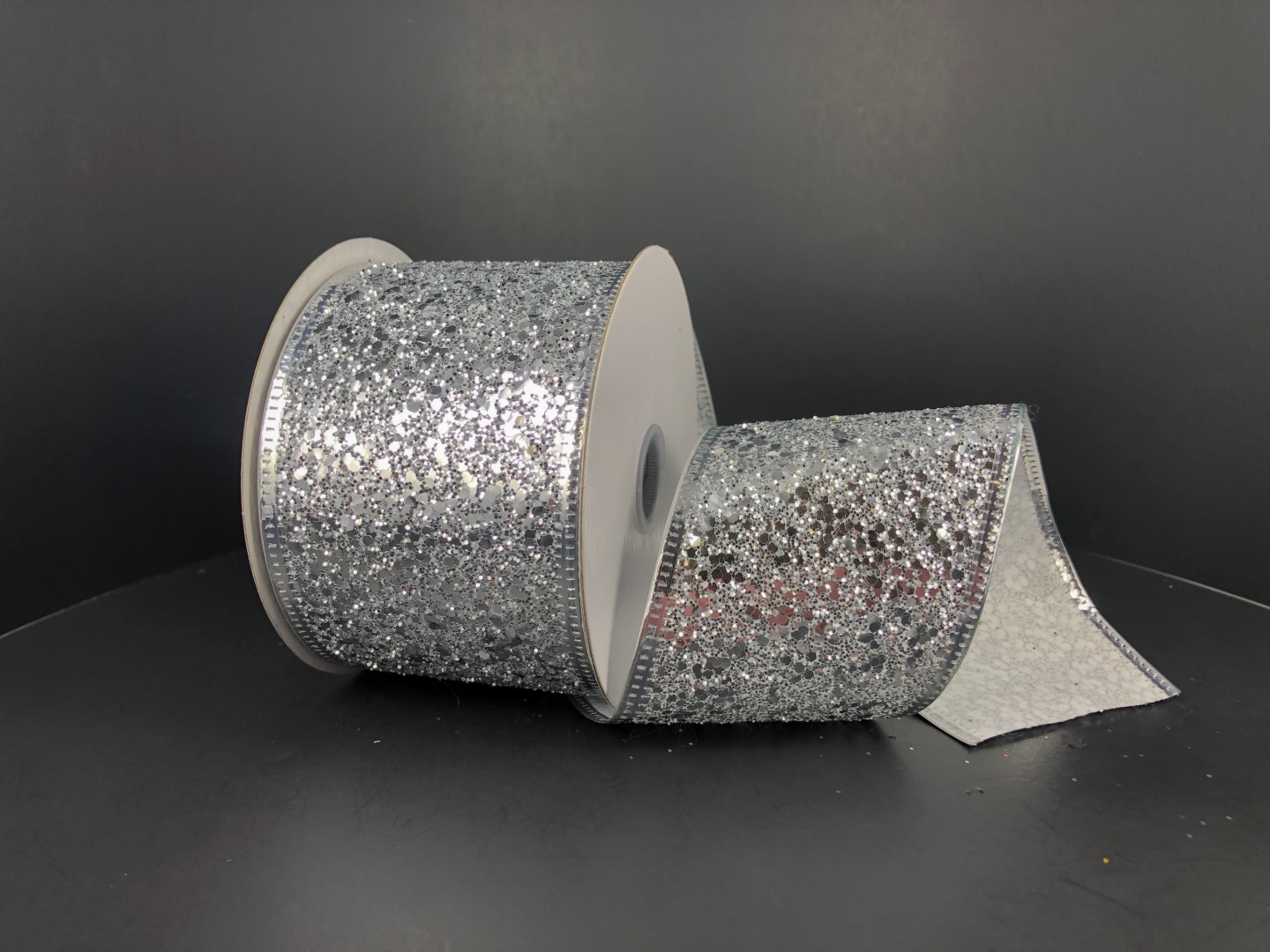 Ribbon Silver Super Glitter