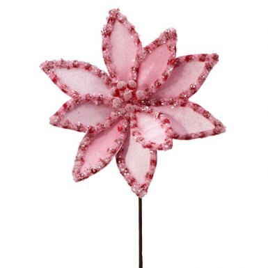 Poinsettia Spray Candy Snow