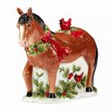 Horse Cookie Jar With Red Bird