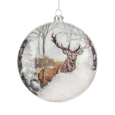 Ornament Deer Scene Winter