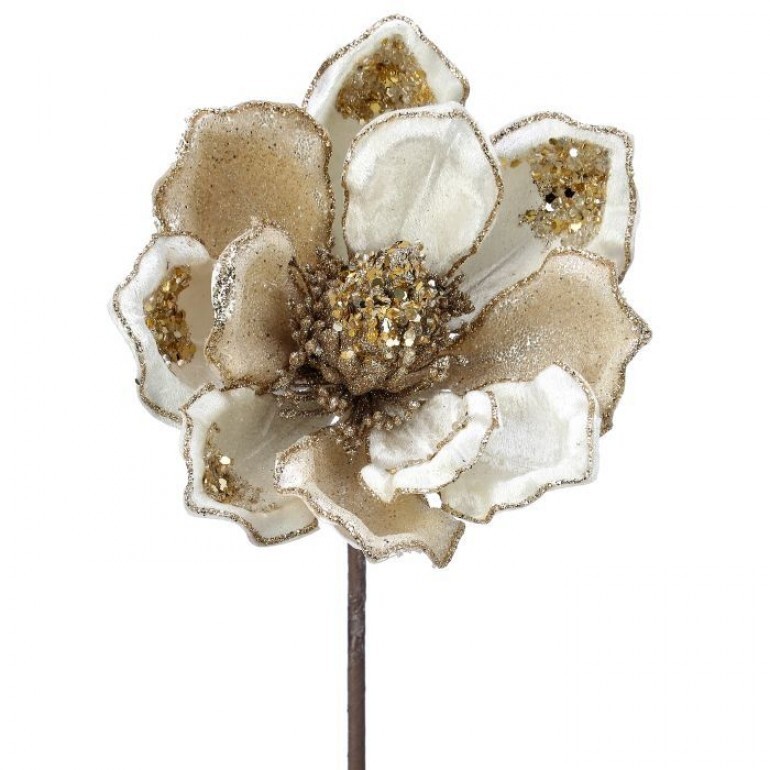 Magnolia Stem Ivory Gold