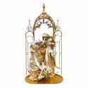 Nativity Gold White Scene Gazebo