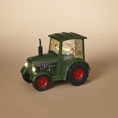 Tractor Waterglobe Green