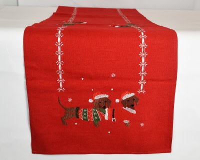 Dog Table Runner Holiday