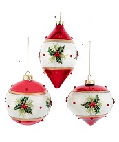 Ornament Holly Leaf Assorted