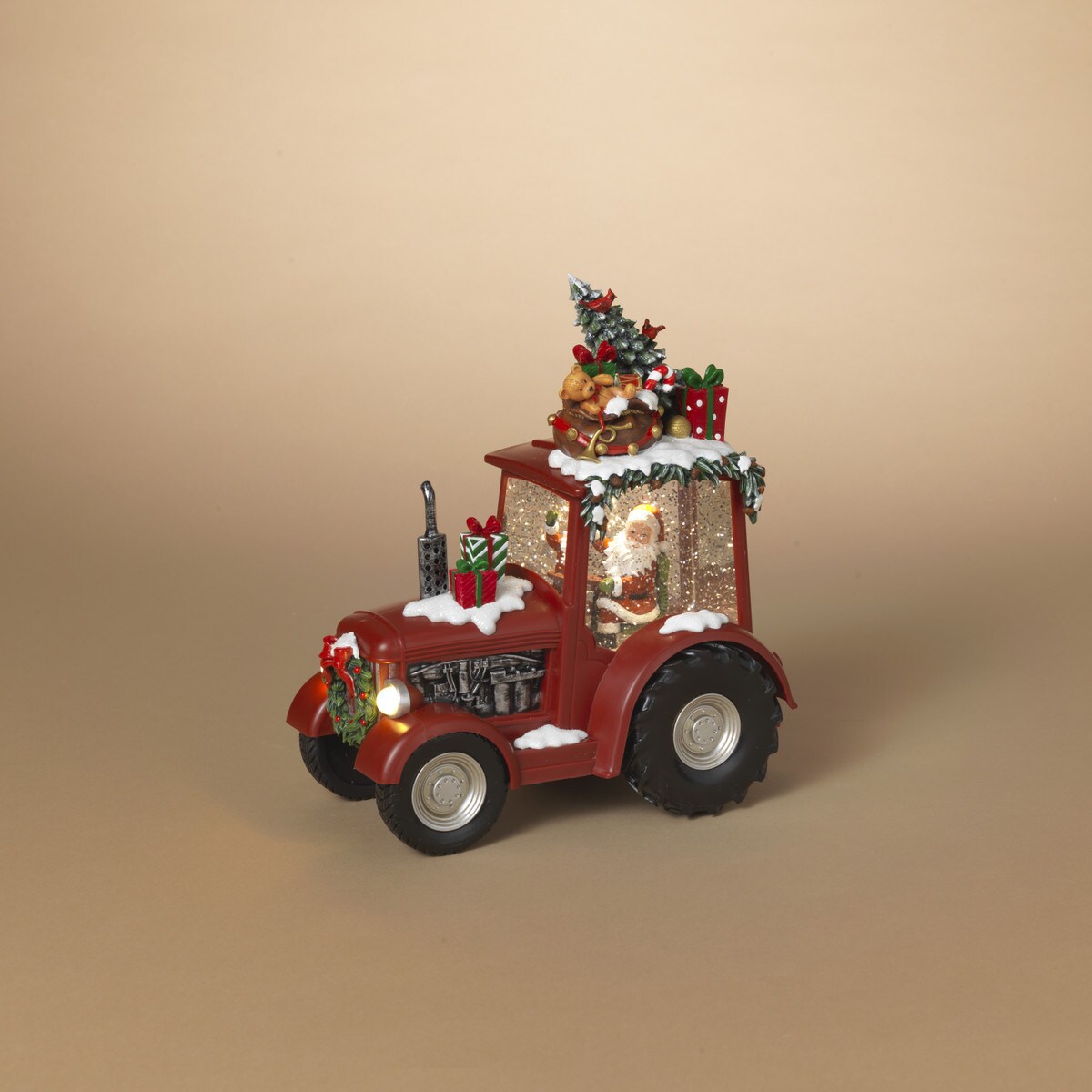 Water Globe  Santa Tractor