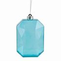 Ornament Gem Faceted Aqua