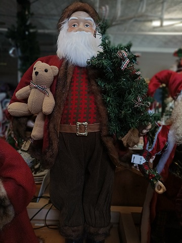 Santa Large Holding Teddy Bear
