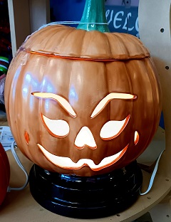 Pumpkin Lighted On Base