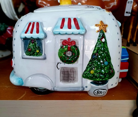 Camper Holiday Cookie Jar