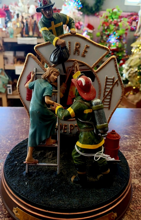 Fireman's Rescue Figurine Scene