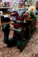 Santa In Sleigh Wood