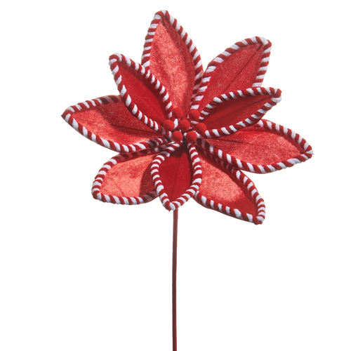 Poinsettia Red Velvet Peppermint Edge