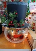 Snowman Hat Lighted Jar
