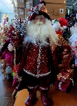 Santa Burgundy  Gold Trim