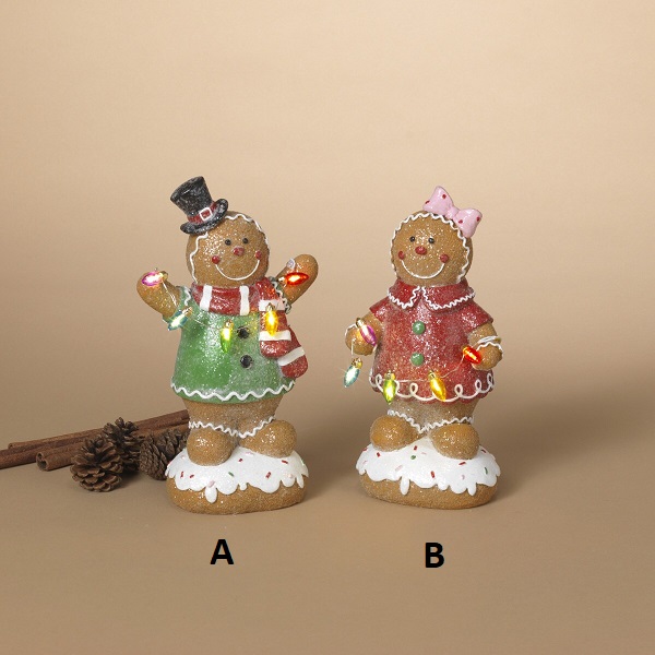 Gingerbread Man Lighted Assorted