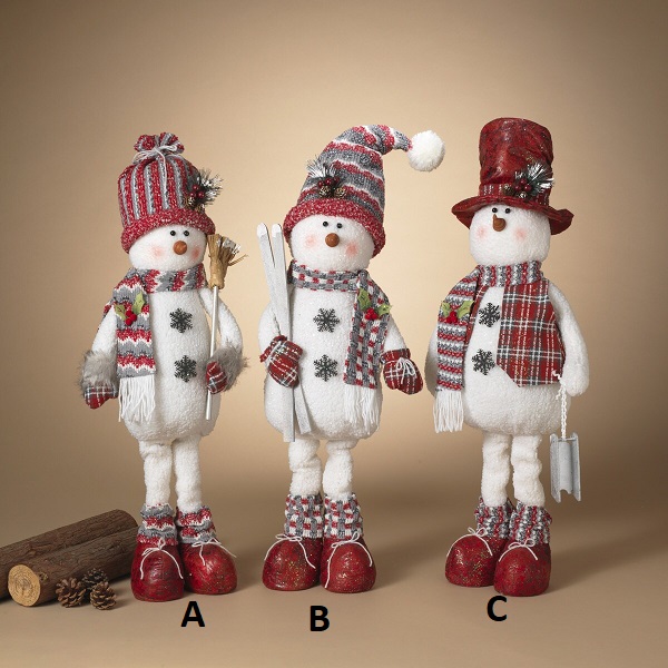 Snowman  Standing Plush Assorted