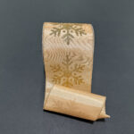 Ribbon Snowflake Gold Glitter