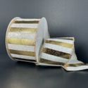 Ribbon Stripe Gold Embossed