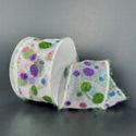 Ribbon Dots Aqua Lime Purple