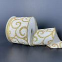 Ribbon Gold Glitter Swirls