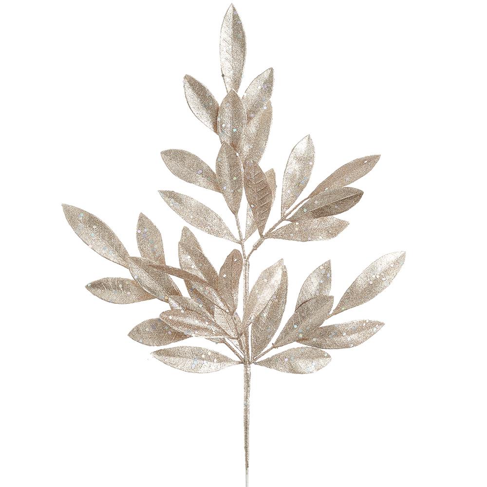 Bay Leaf Spray Glittered