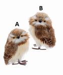 Ornament Owl Brown Furry