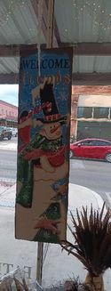 Snowman Banner Sign