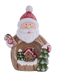 Santa With Tree Candy Lighted