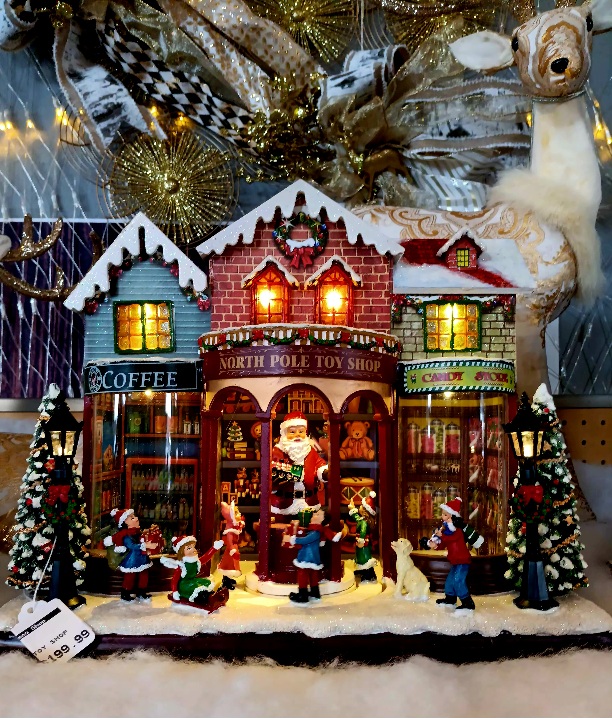 Santa Musical Village Scene