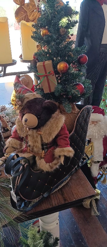 Santa Bear In Sleigh