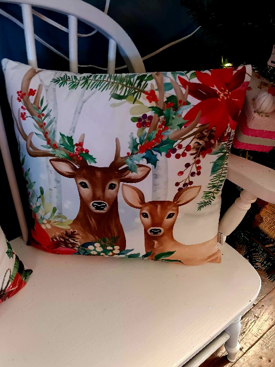 Pillow Holiday Reindeer