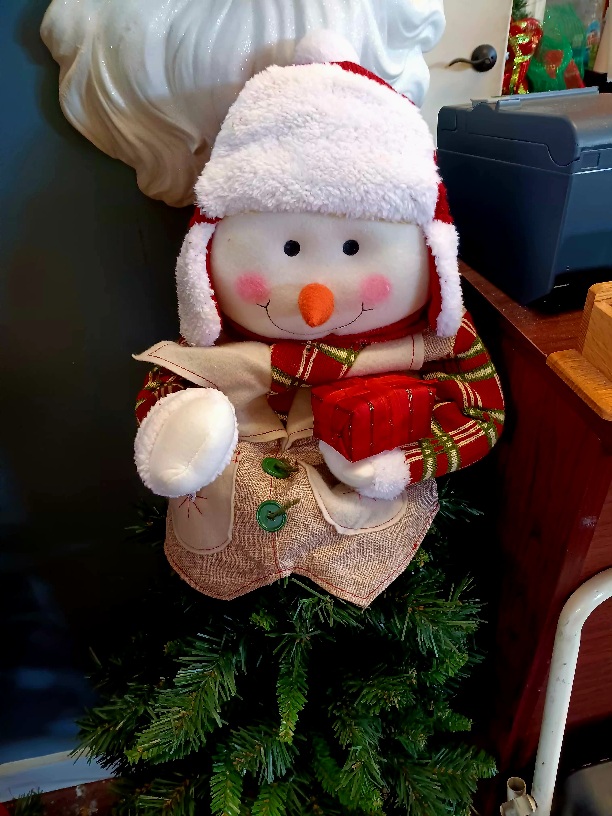 Snowman Head Tree Topper Musicalo