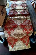 Table Runner Paisley Rust Gold