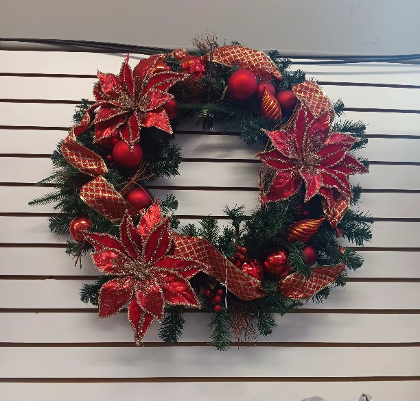 Wreath Poinsettia Design